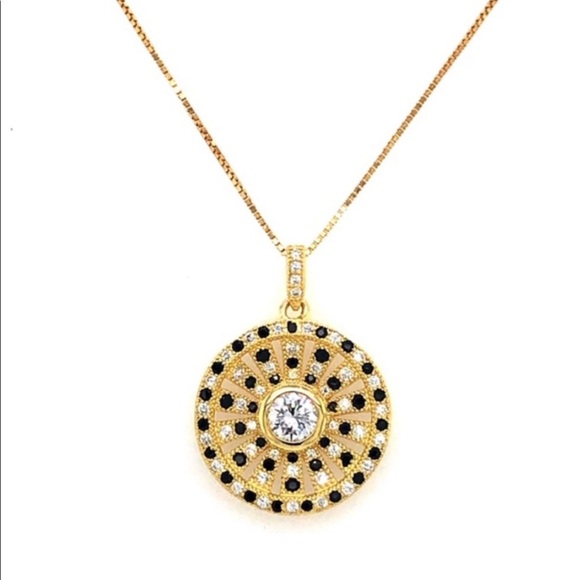 The VEGA Pendant Set (Black & Gold) - Picture 2 of 9